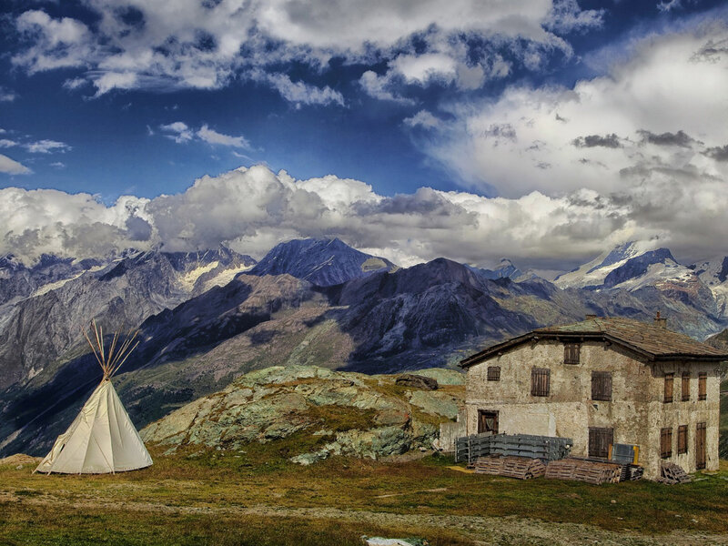 Mountain Hut and Teepee