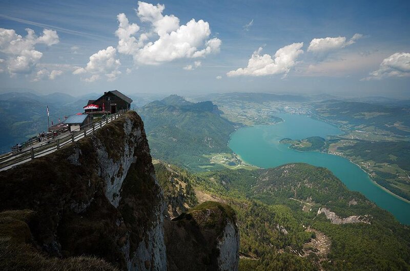 Mountain Hut on Cliff