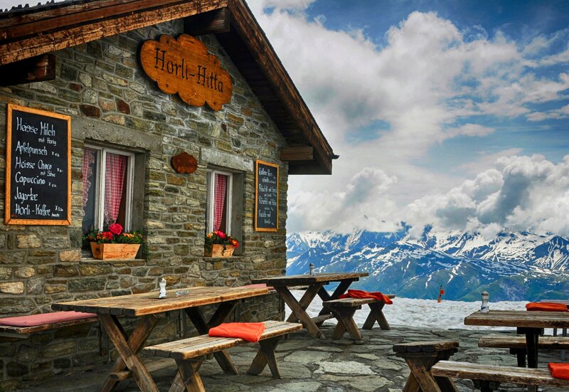 Mountain Hut with Tables