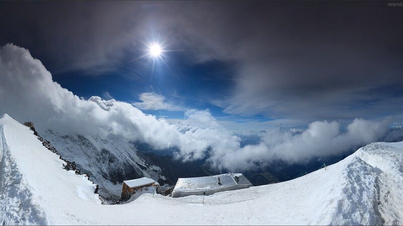 Mountain Huts on Snow
