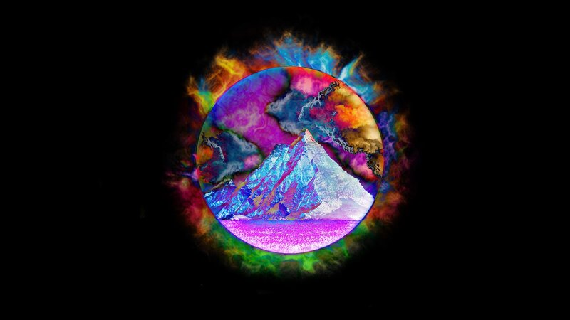 Mountain in Circular Frame