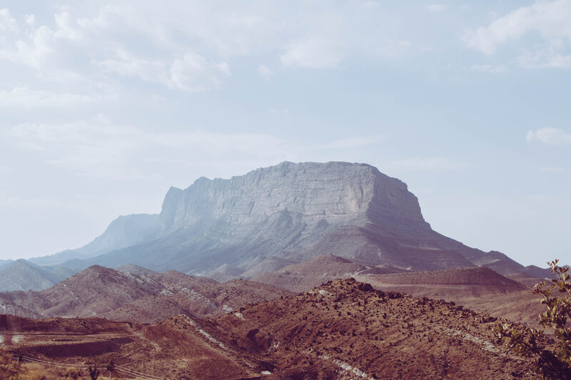 Mountain in Desert Landscape — Brown