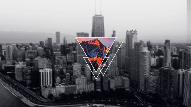Mountain in Triangle Overlay