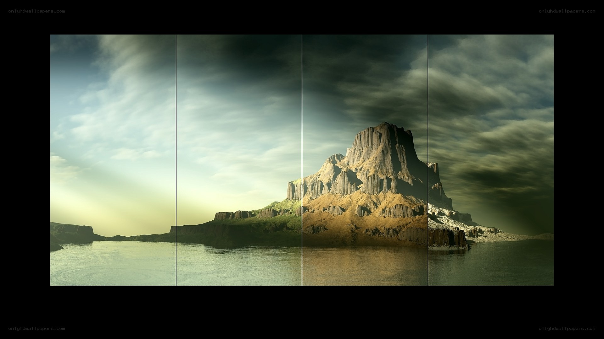 Mountain Island at Dusk