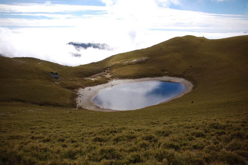 mountain lake above the clouds