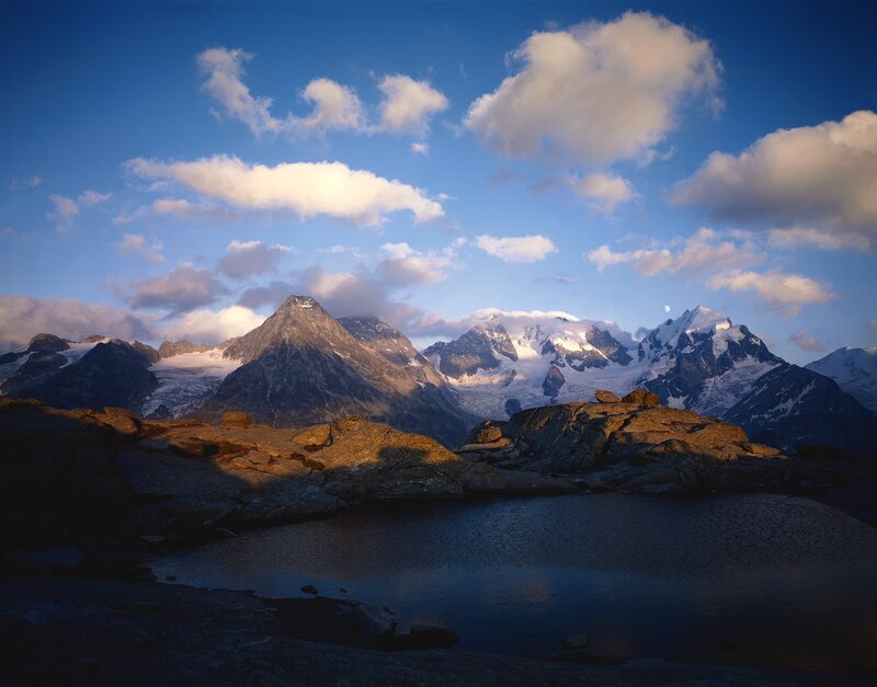 Mountain lake at dawn