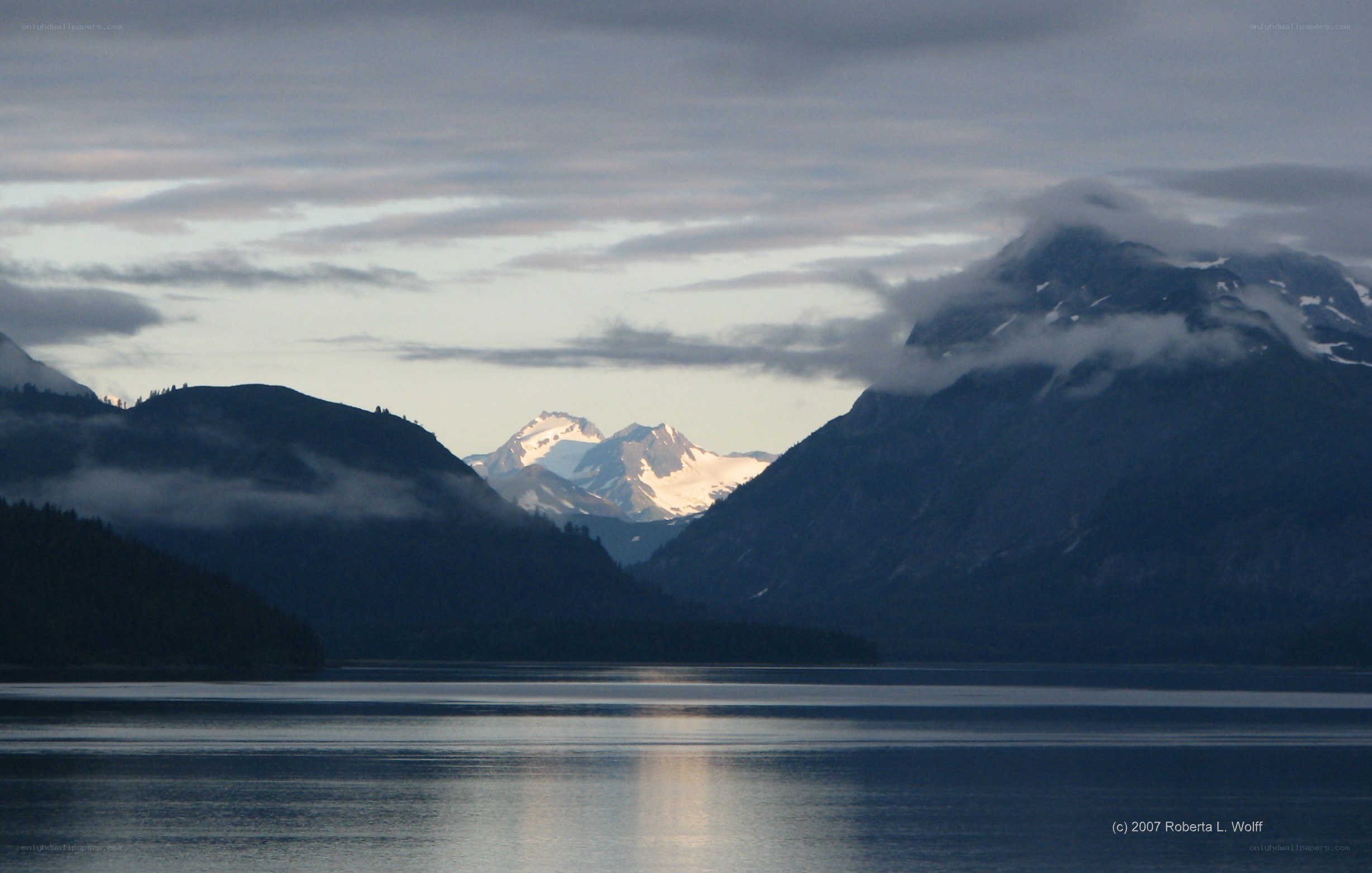 Mountain lake at dawn
