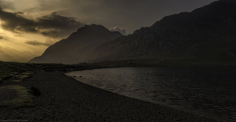 Mountain Lake at Dusk — Dark