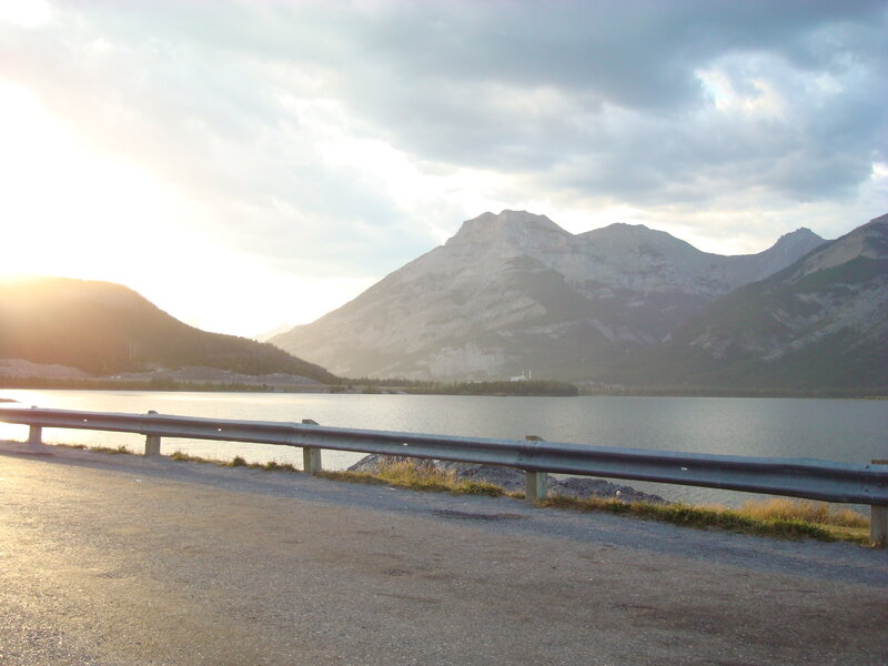 Mountain Lake at Sunset — Gray, Serene