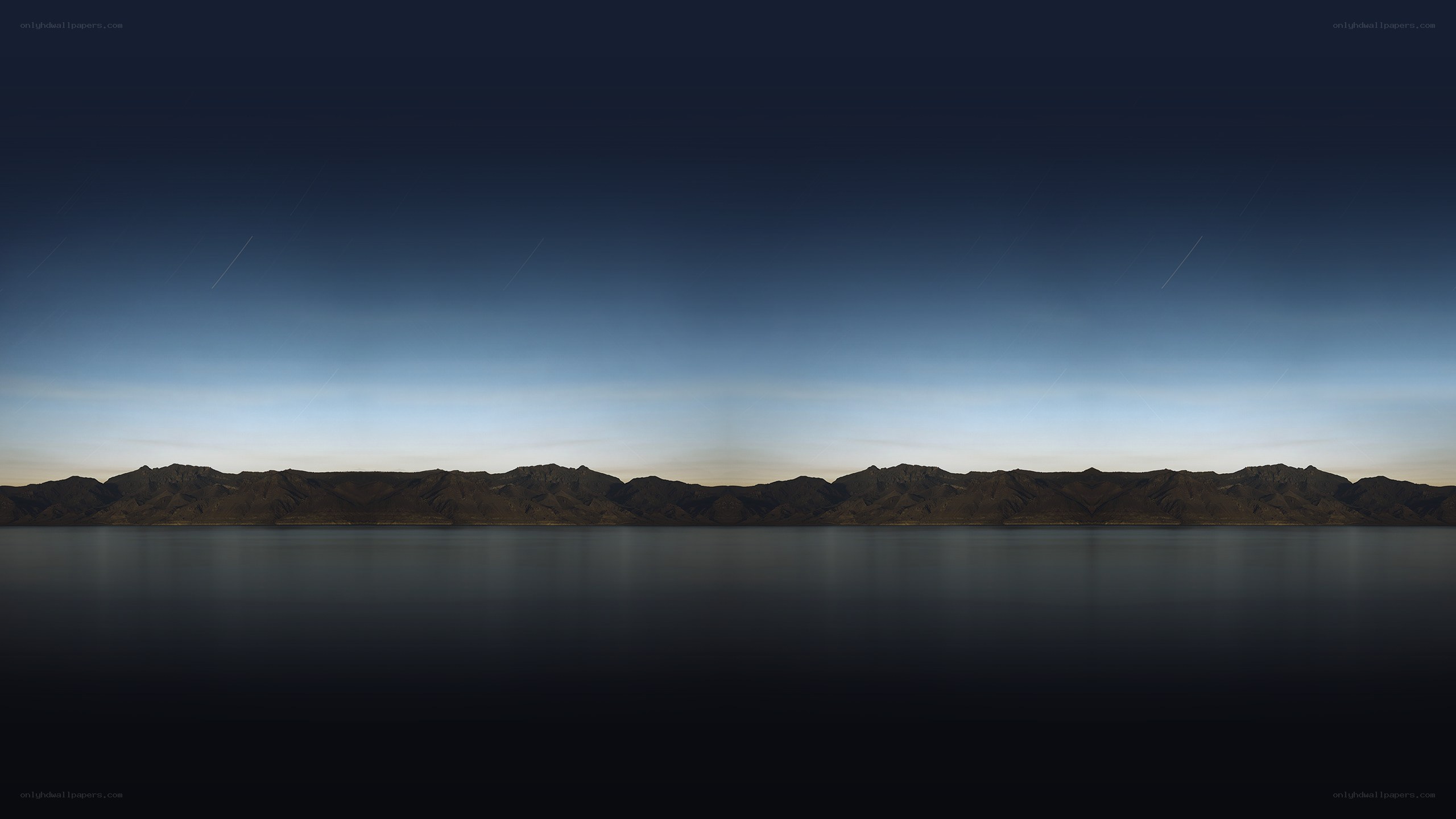 Mountain lake at twilight
