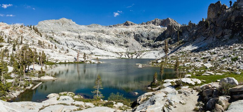 Mountain Lake in Alpine Basin — Blue