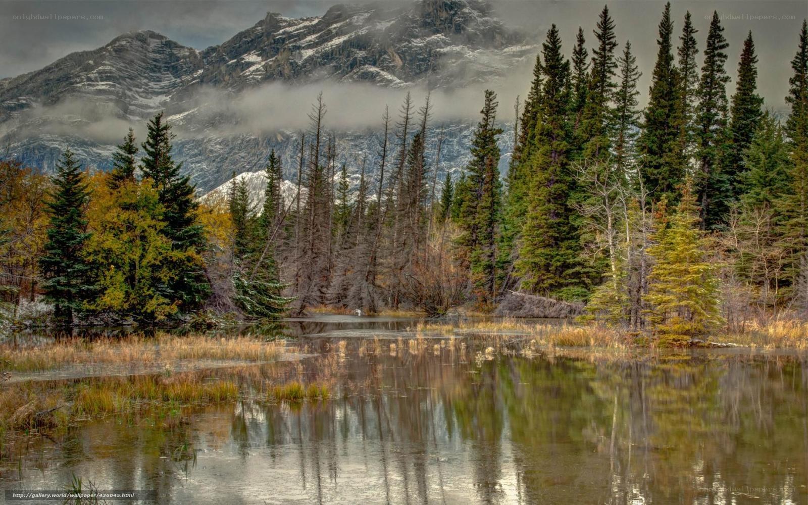 Mountain lake in autumn