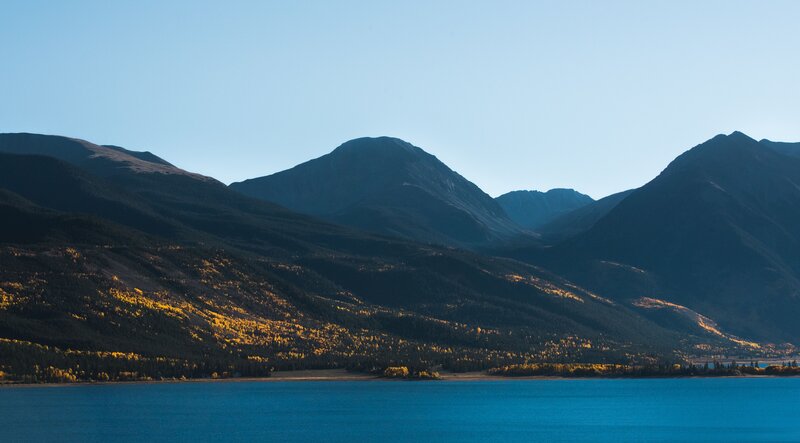Mountain lake in autumn