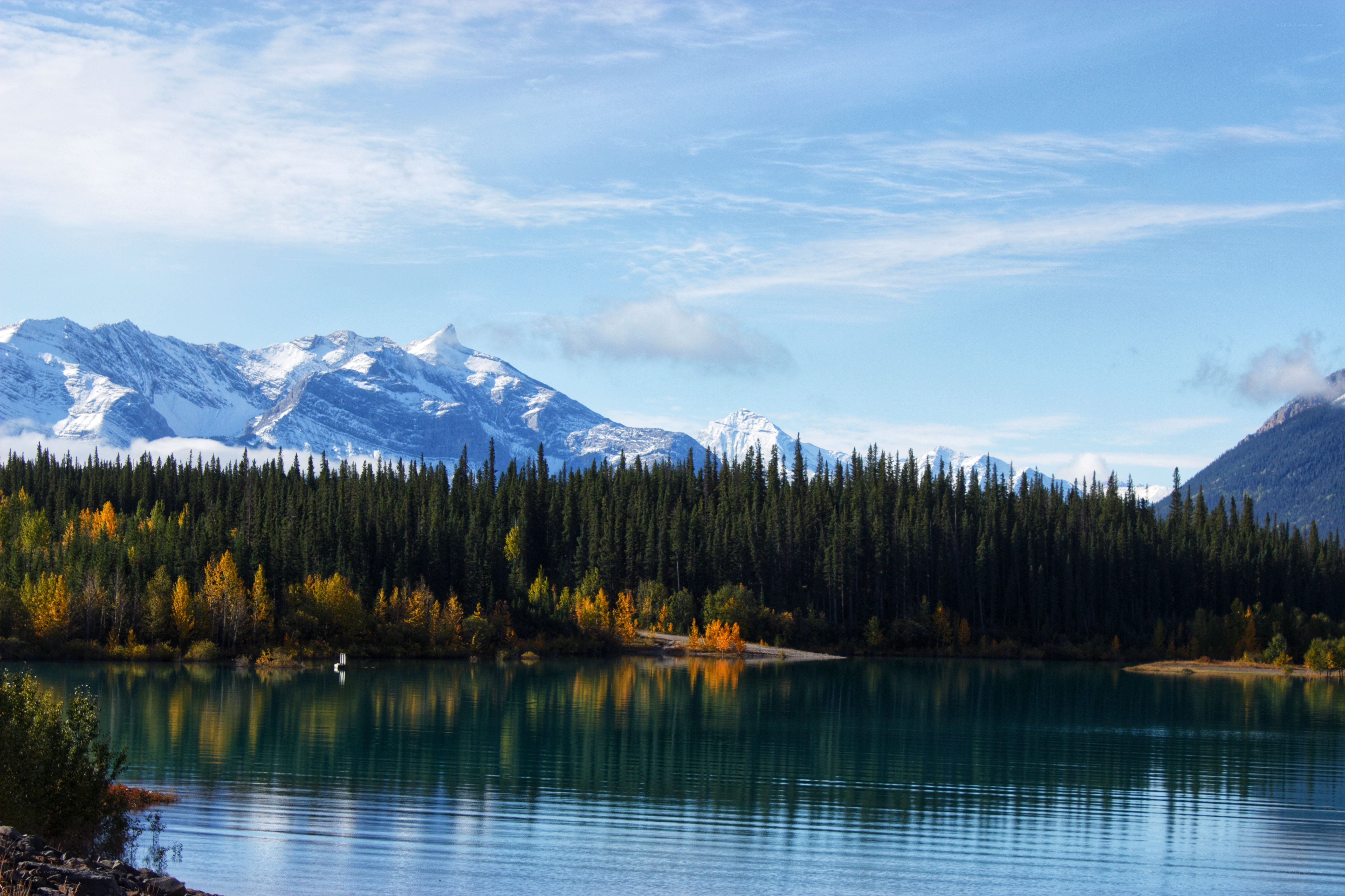 Mountain lake in autumn