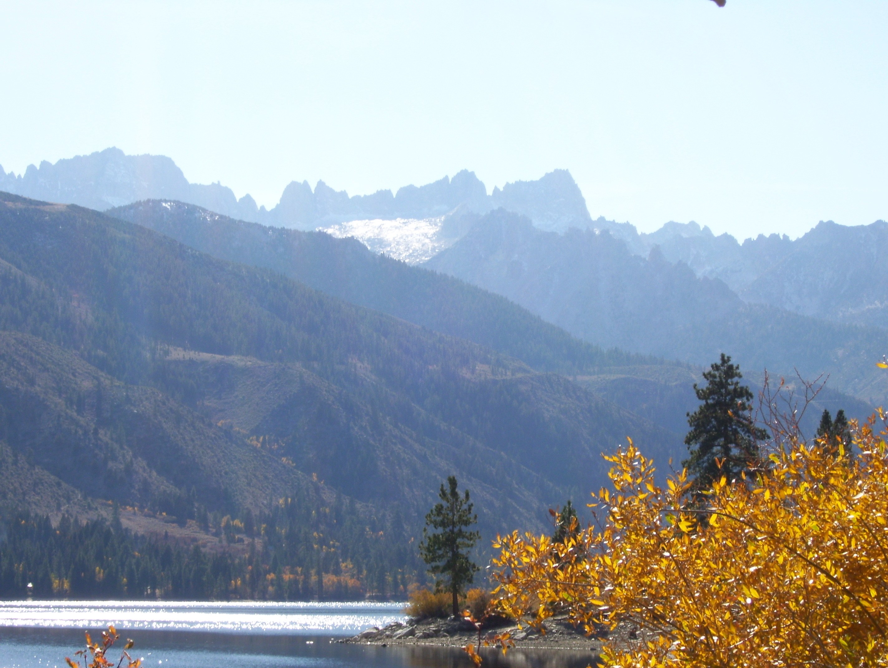 Mountain lake in autumn