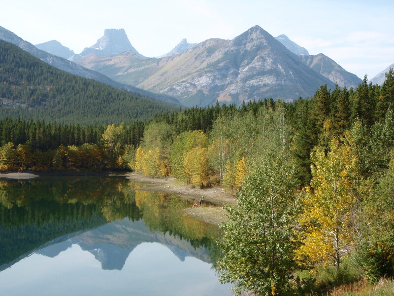 mountain lake in autumn