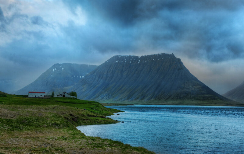 Mountain lake in Iceland