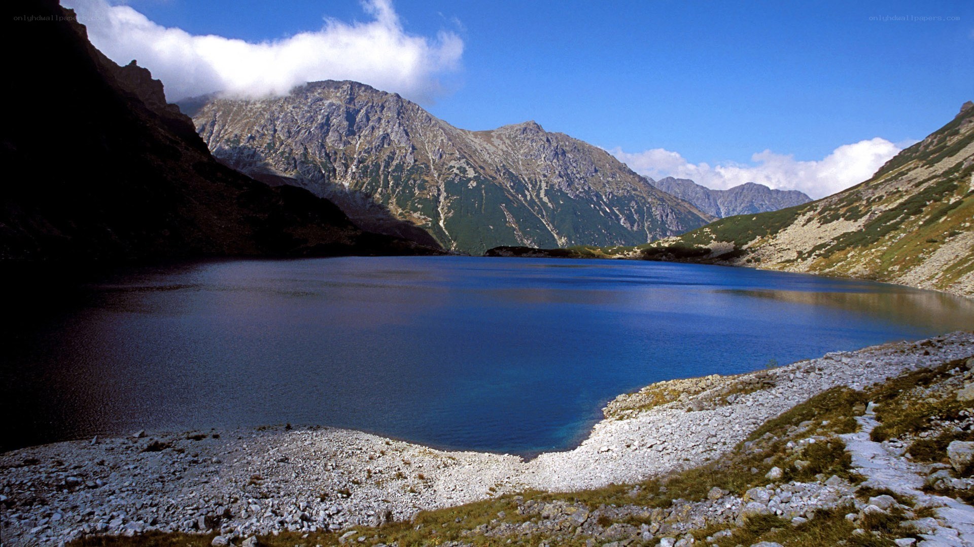 Mountain lake in the Alps