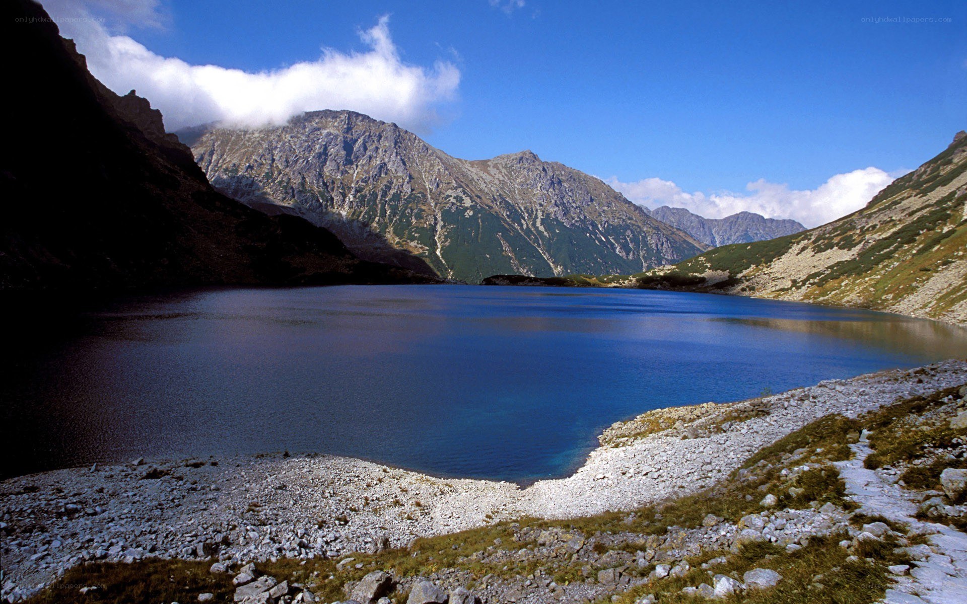 Mountain lake in the Alps