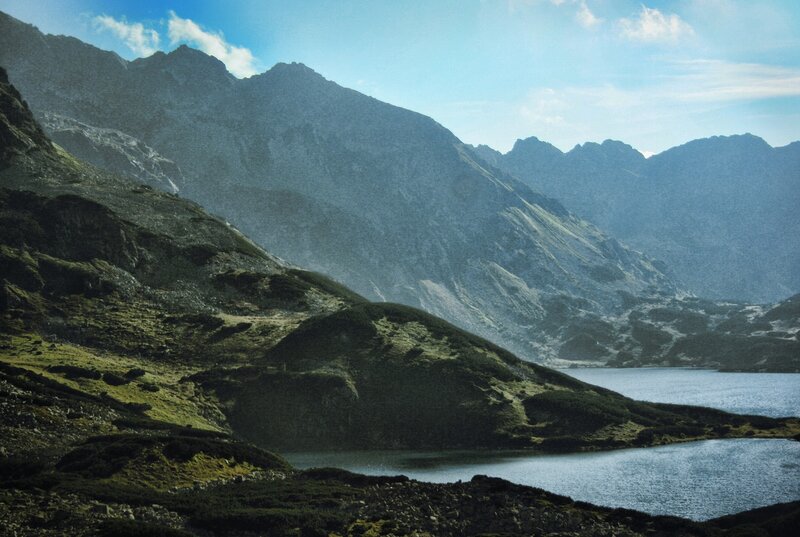 Mountain lake in the highlands