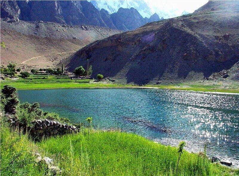 Mountain Lake in Valley — Blue, Serene, Afternoon, Photograph, Mountains