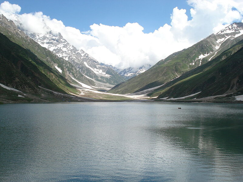 Mountain Lake in Valley — Blue, Serene, Afternoon, Photograph