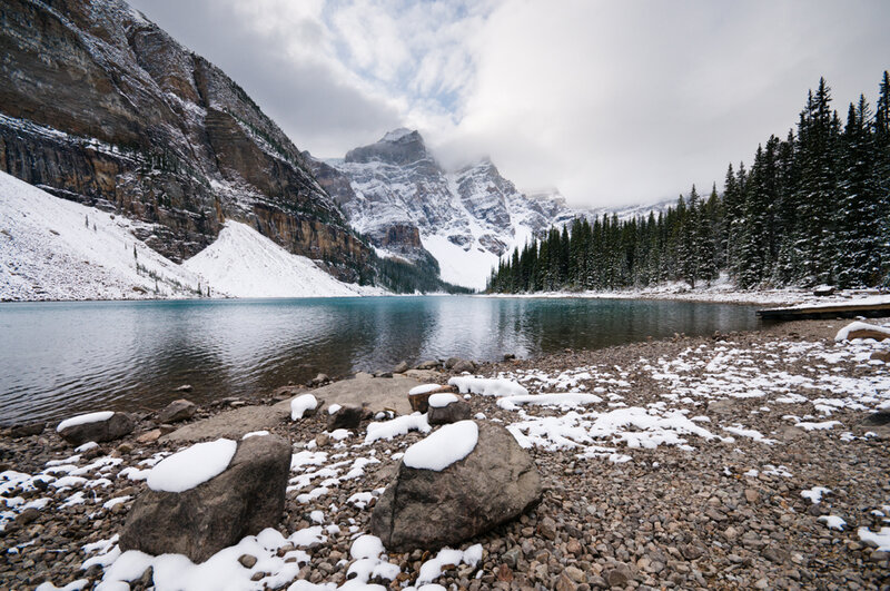 Mountain Lake in Winter