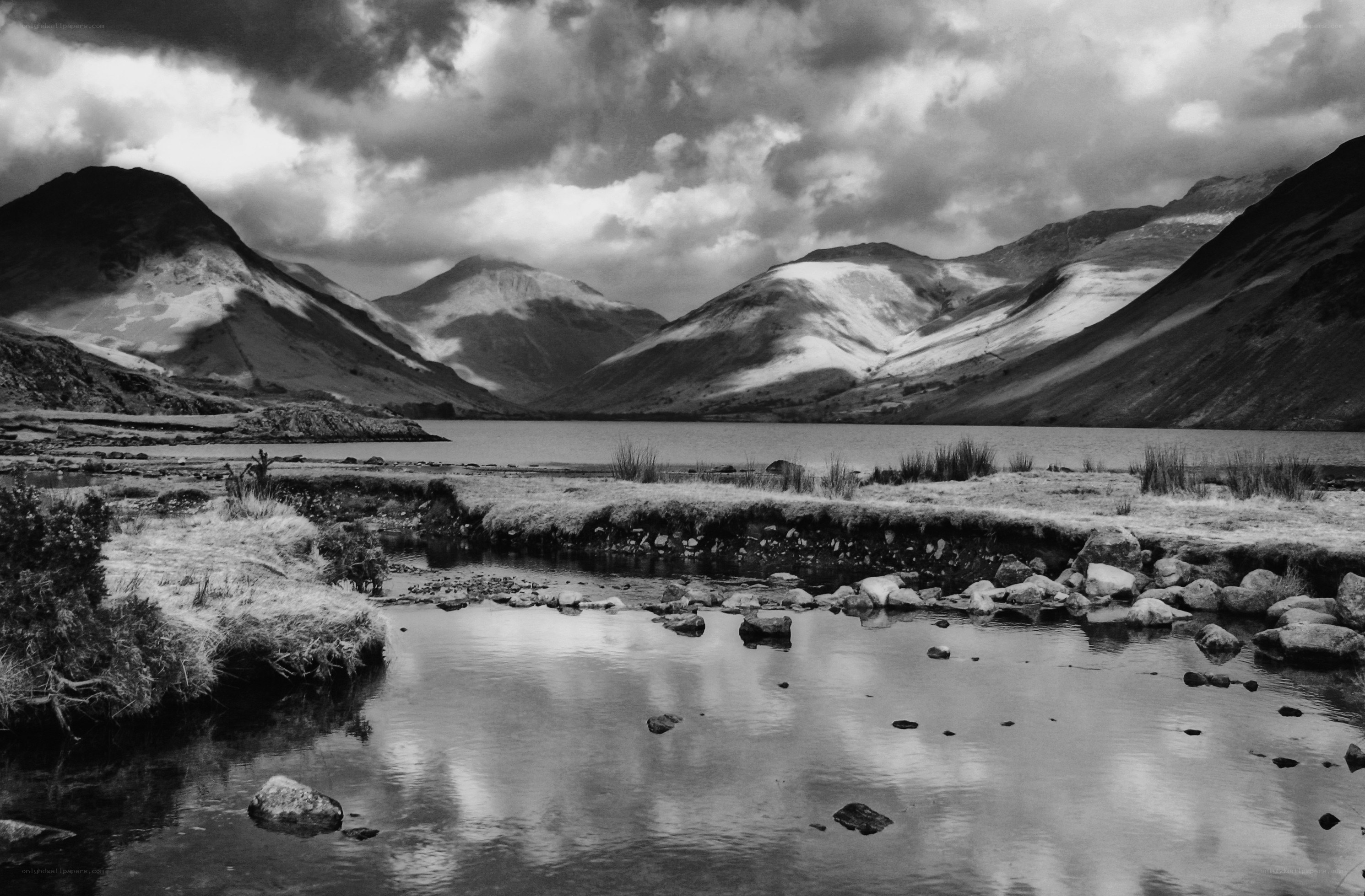 Mountain lake landscape
