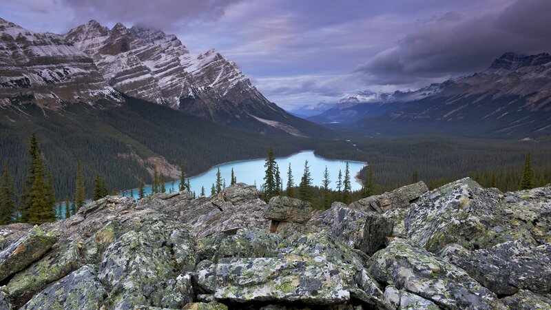 Mountain lake landscape
