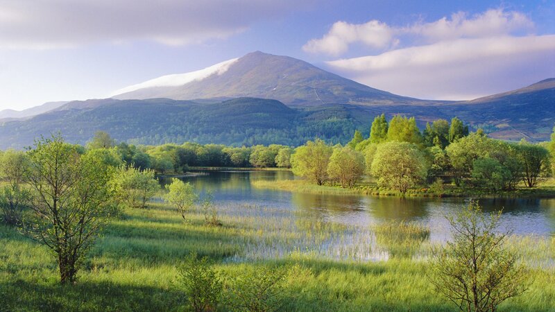 Mountain lake landscape