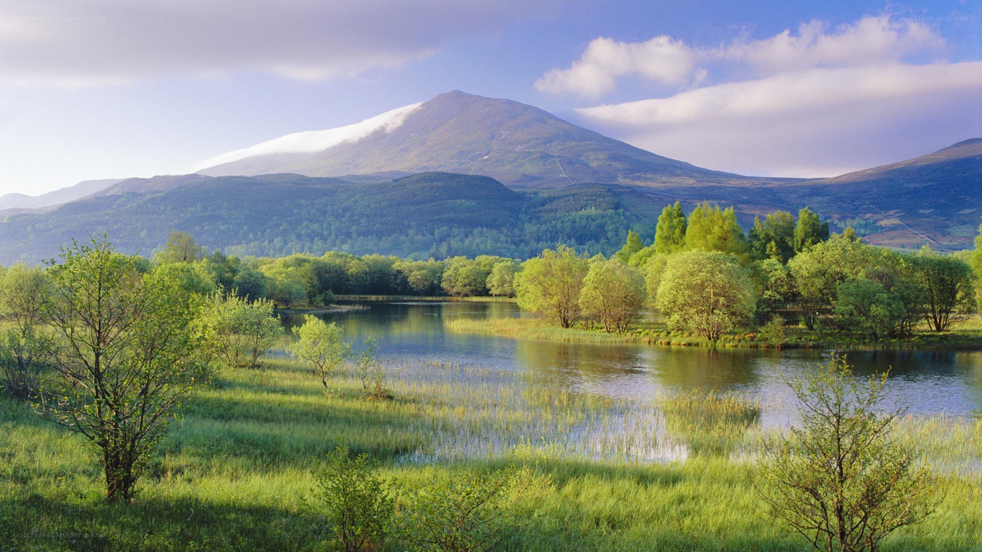 Mountain lake landscape
