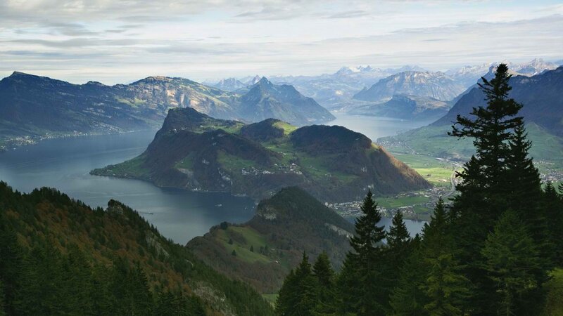 mountain lake landscape