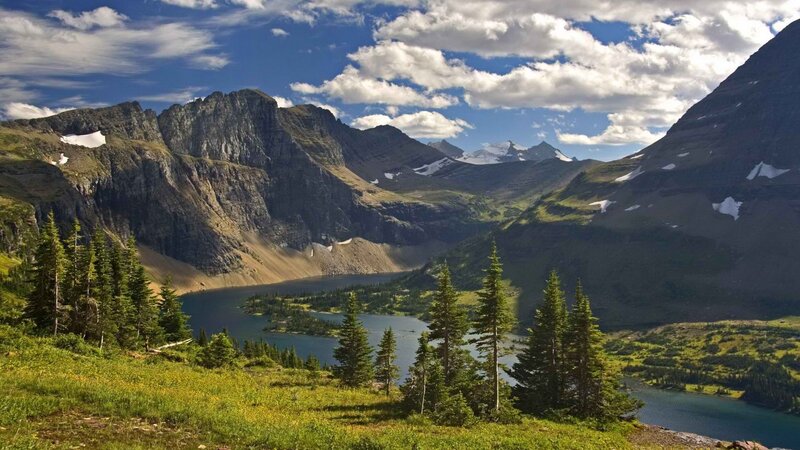 Mountain lake landscape