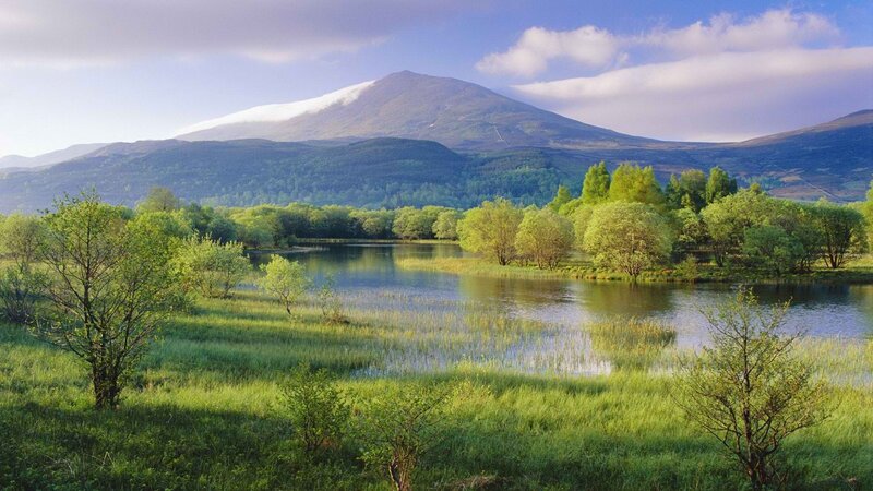 Mountain lake landscape