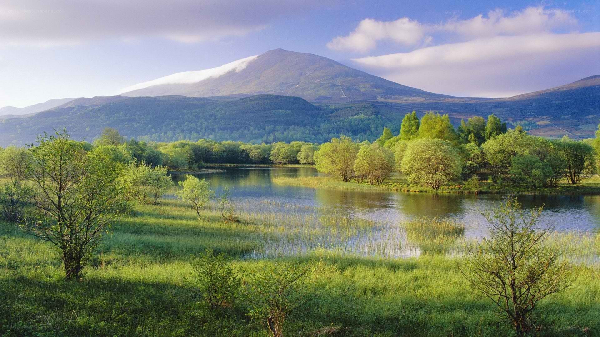 Mountain lake landscape