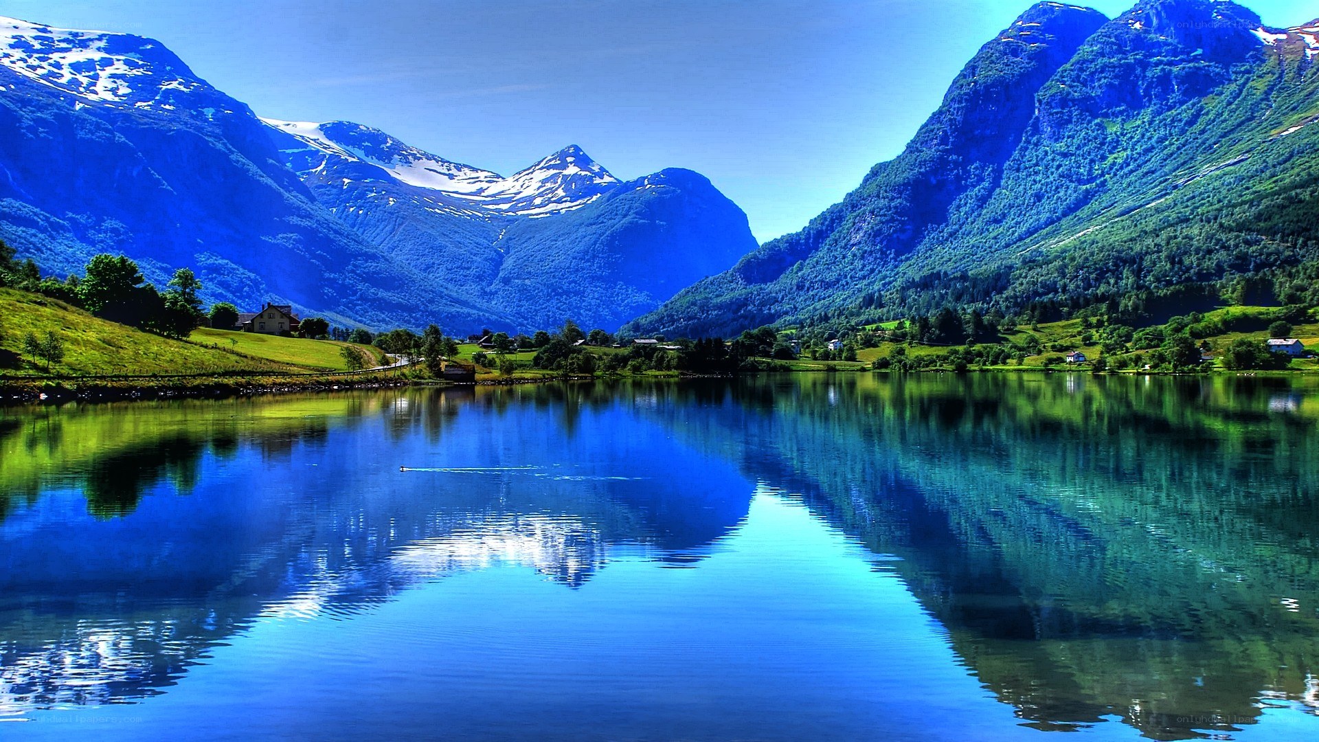 mountain lake landscape
