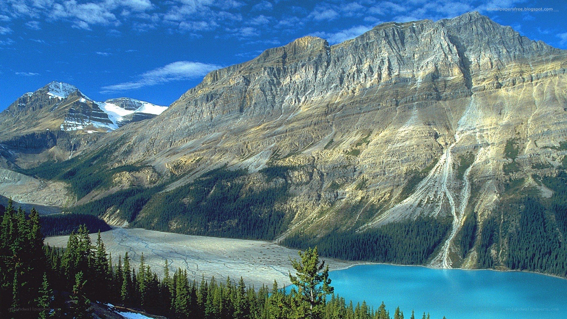 Mountain lake landscape