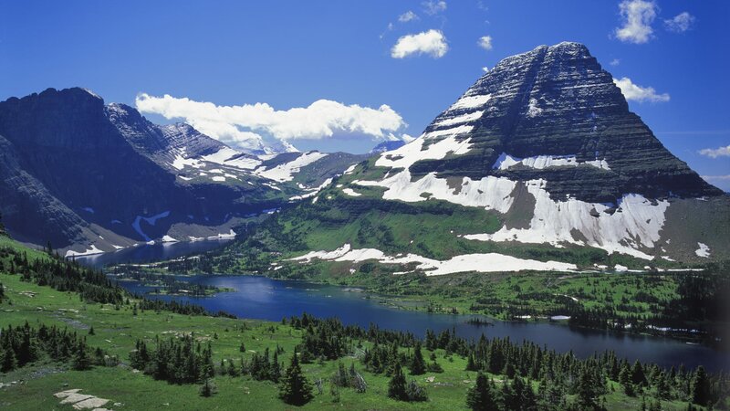 Mountain lake landscape