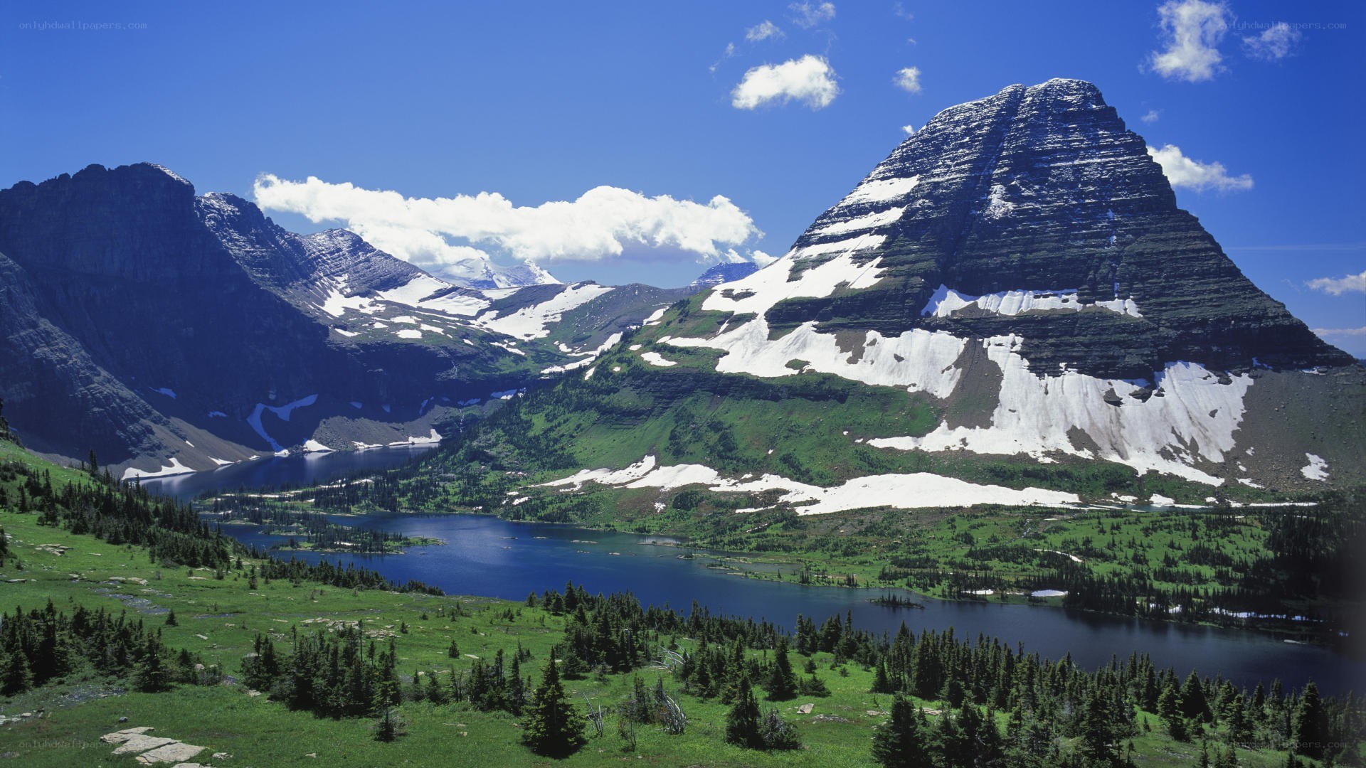 Mountain lake landscape