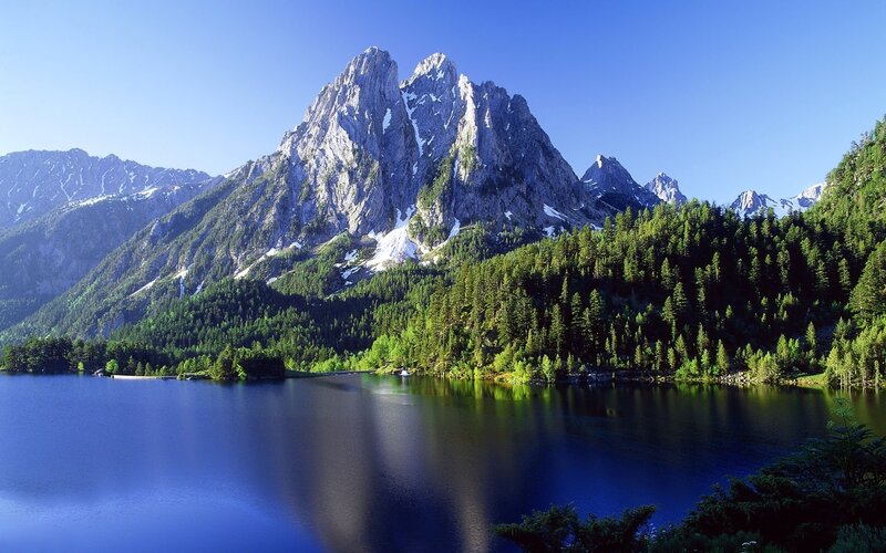 Mountain lake landscape