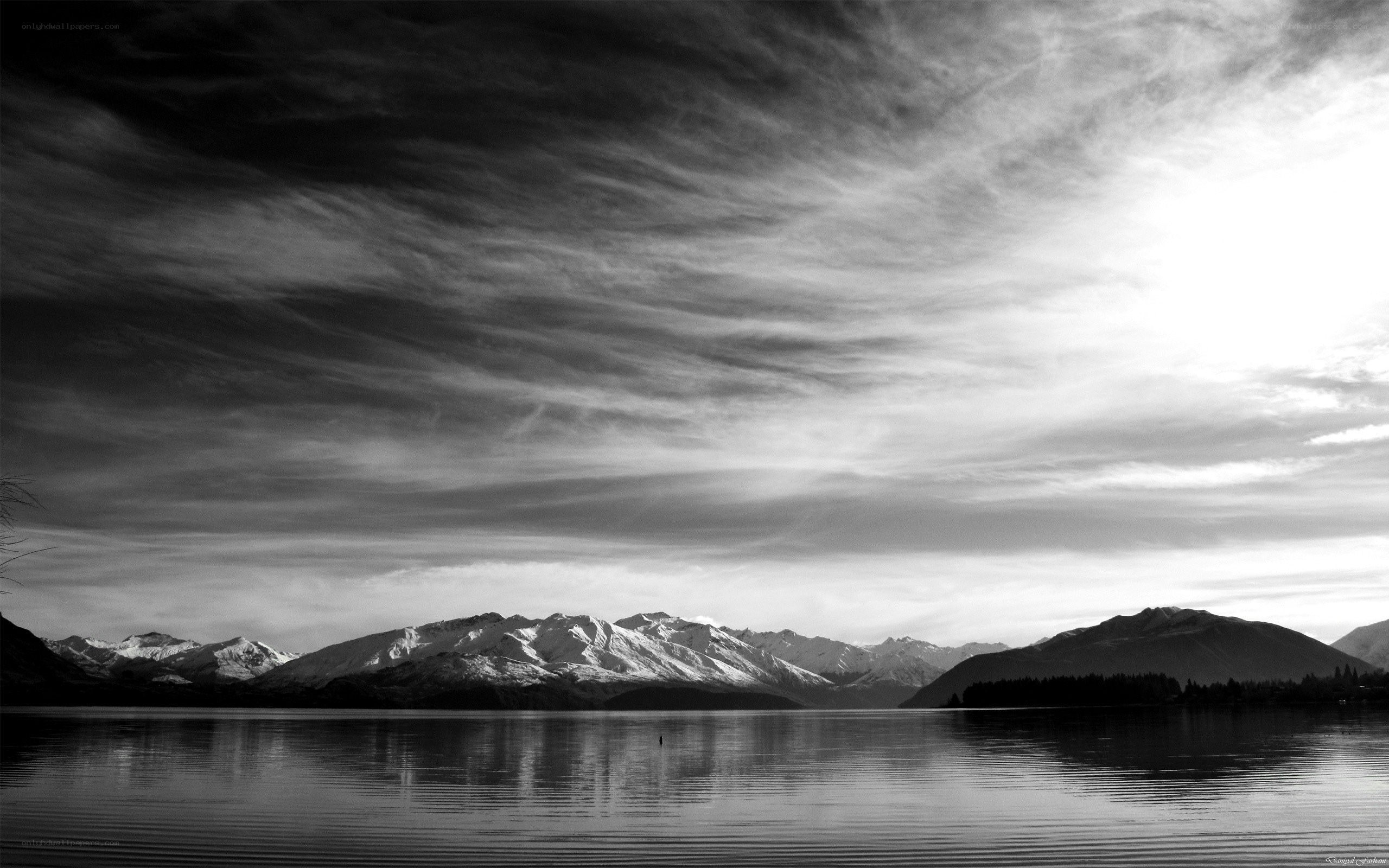 Mountain lake landscape