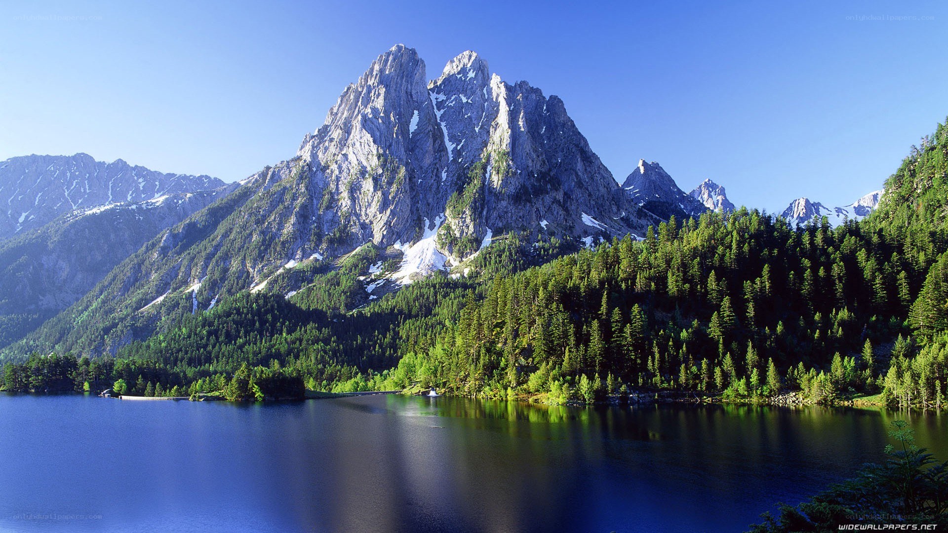 Mountain lake landscape