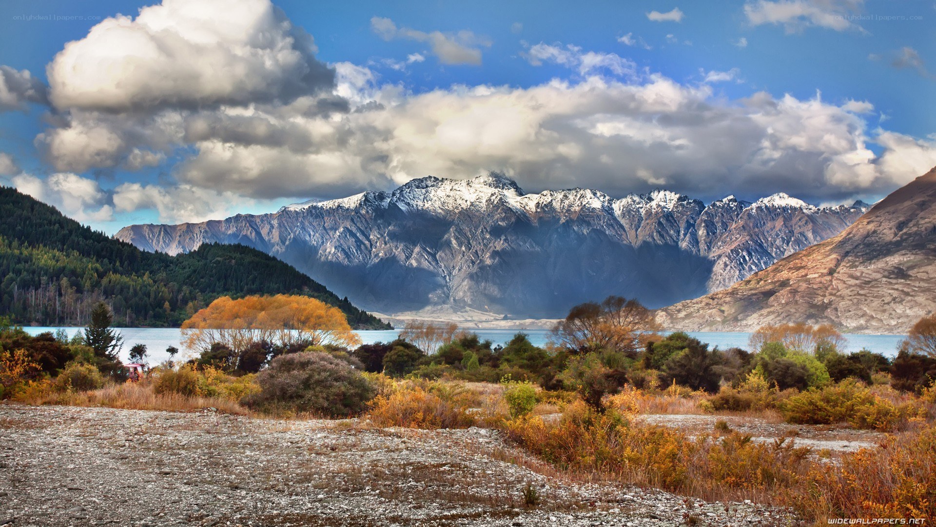 Mountain lake landscape