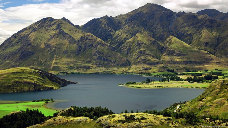 Mountain lake landscape