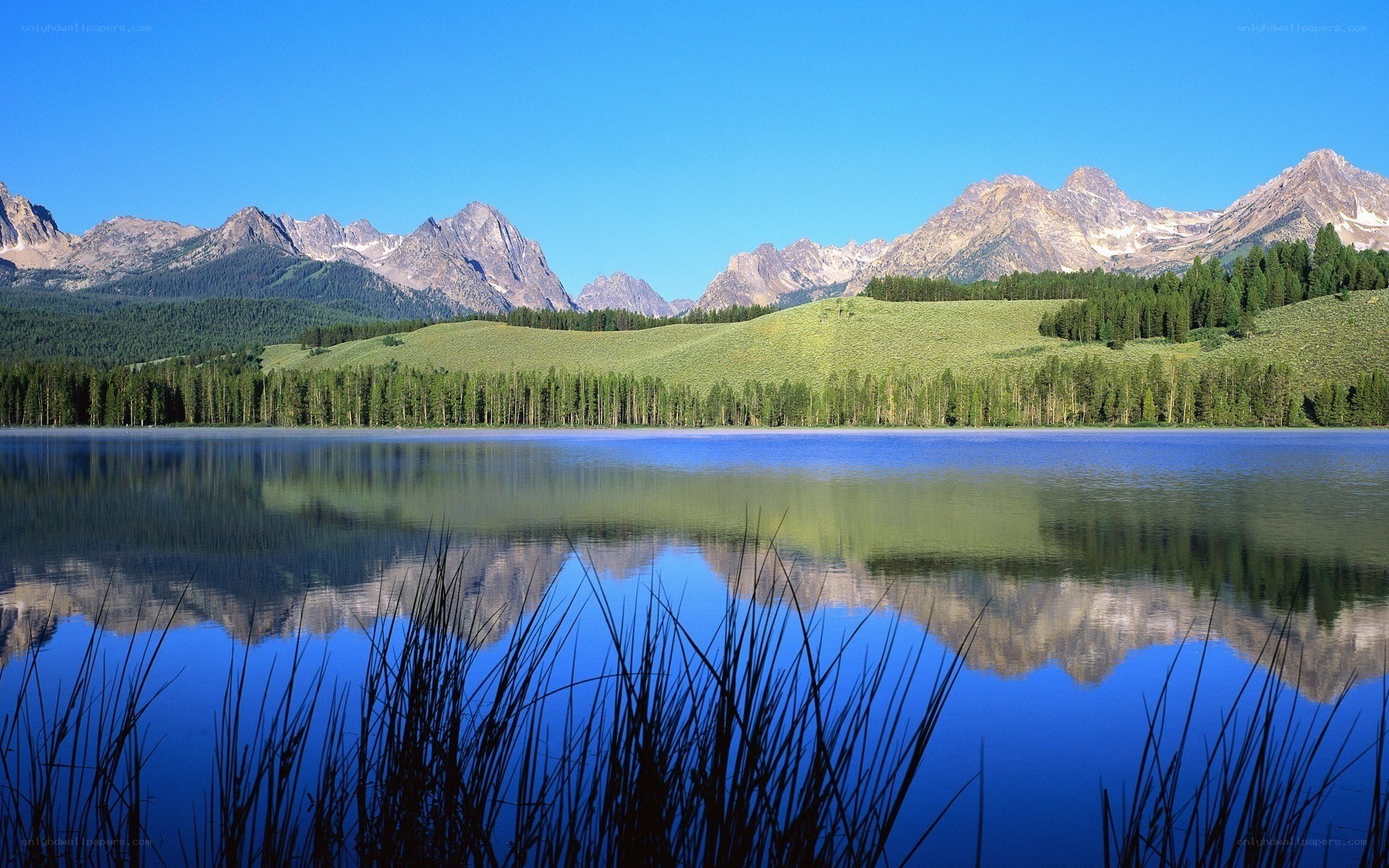 Mountain lake landscape