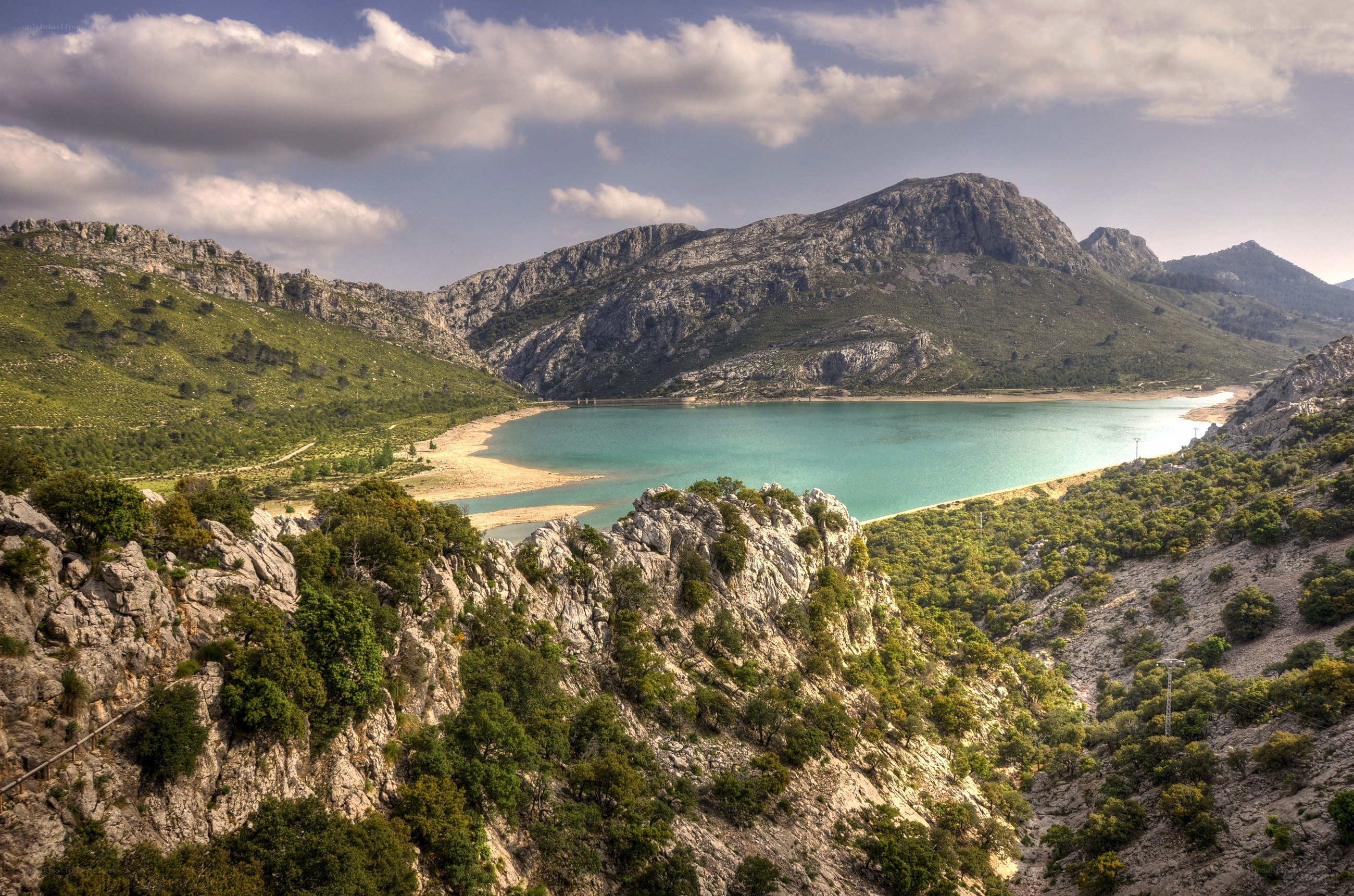 Mountain lake landscape