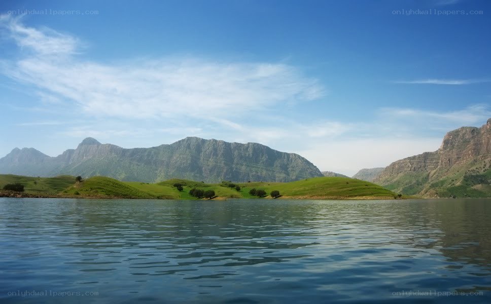 Mountain lake landscape