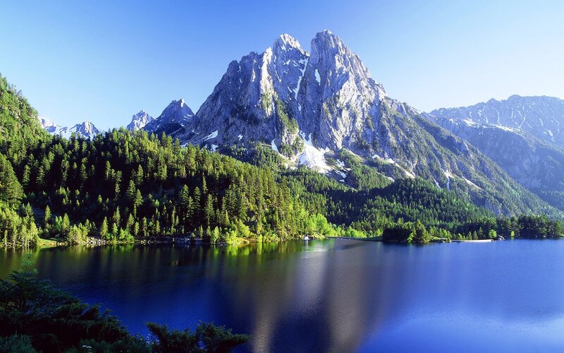 Mountain lake landscape