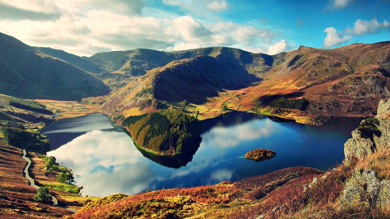 Mountain lake landscape