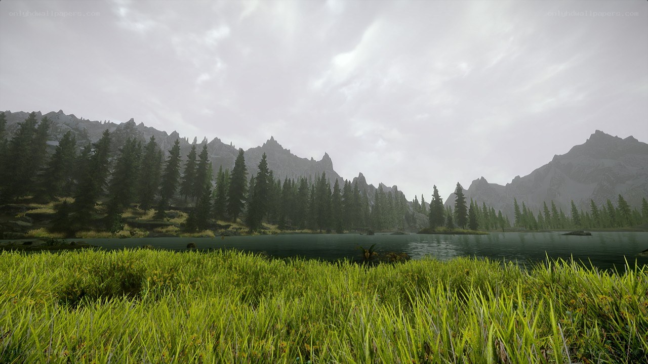 mountain lake landscape
